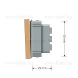 МЕХАНИЗЪМ ЗА  МЕХАНИЧЕН СЕРИЕН / ДЕВИАТОРЕН КЛЮЧ - LIVOLO - ЗЛАТИСТ - C7-K2S-13