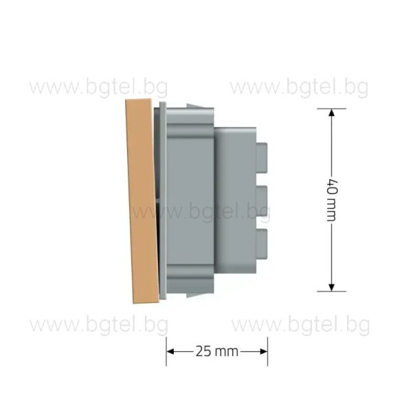 МЕХАНИЗЪМ ЗА  МЕХАНИЧЕН СЕРИЕН / ДЕВИАТОРЕН КЛЮЧ - LIVOLO - ЗЛАТИСТ - C7-K2S-13