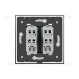 МЕХАНИЧЕН СЕРИЕН / ДЕВИАТОРЕН КЛЮЧ С КРИСТАЛНА РАМКА LIVOLO СХ.5 СИВ - C7-K2S-15+SR-15