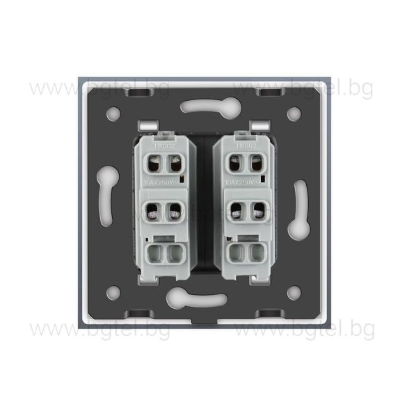 МЕХАНИЧЕН СЕРИЕН / ДЕВИАТОРЕН КЛЮЧ С КРИСТАЛНА РАМКА LIVOLO СХ.5 СИВ - C7-K2S-15+SR-15