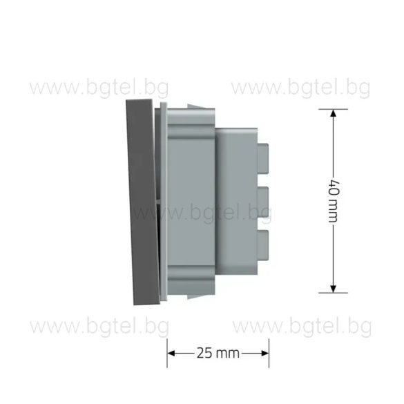 МЕХАНИЗЪМ ЗА  МЕХАНИЧЕН СЕРИЕН / ДЕВИАТОРЕН КЛЮЧ - LIVOLO - СИВ - C7-K2S-15