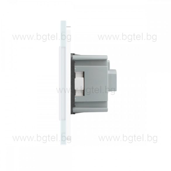 LIVOLO - ЧЕТВОРЕН КОНТАКТ СЪС СТЪКЛЕНА РАМКА - БЯЛ - C7-SR/SR/SR/SR-11+4XC7C1EU-11