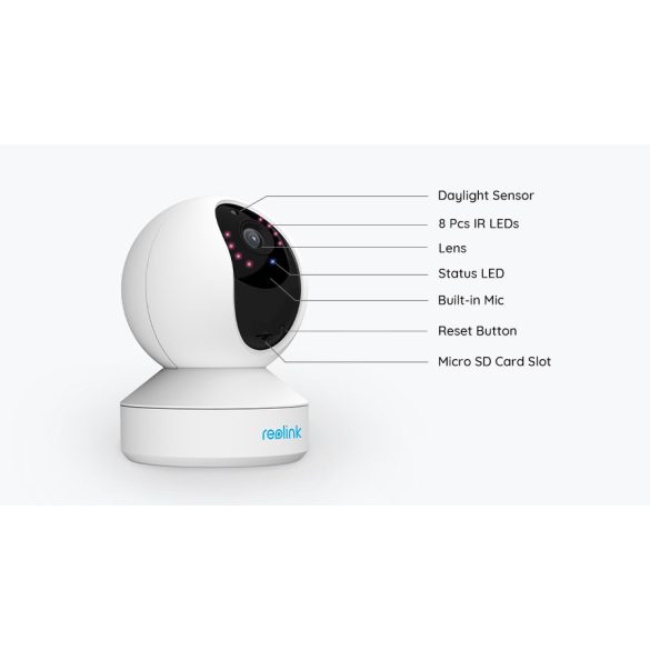 4MP ВЪРТЯЩА СЕ (PAN/TILT) WIFI КАМЕРА REOLINK E1 PRO