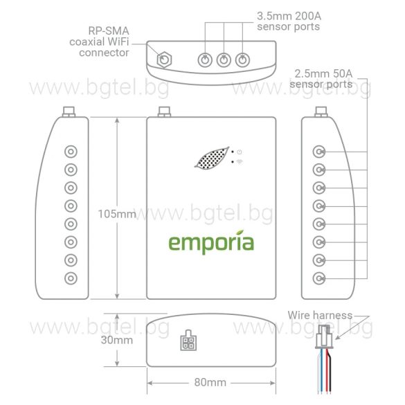 EMPORIA VUE Gen 2 - Смарт метър за 16 токови кръга - монофазен