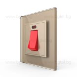 МЕХАНИЧЕН КЛЮЧ ЗА БОЙЛЕР 20А С КРИСТАЛНА РАМКА - ЗЛАТИСТ - FCMKV20A-2AP+SR-13