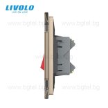 МЕХАНИЧЕН КЛЮЧ ЗА БОЙЛЕР 20А С КРИСТАЛНА РАМКА - ЗЛАТИСТ - FCMKV20A-2AP+SR-13