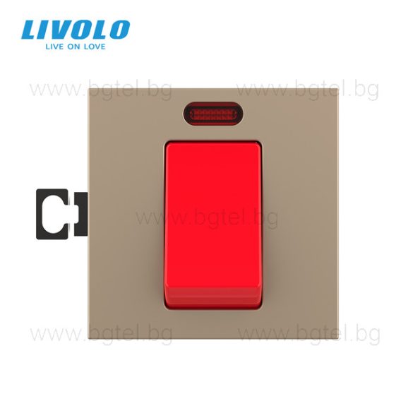 МЕХАНИЗЪМ - МЕХАНИЧЕН КЛЮЧ ЗА БОЙЛЕР 20А - ЗЛАТИСТ - FCMKV20A-2AP