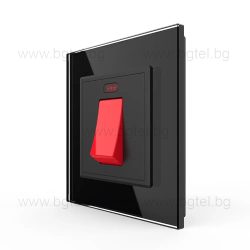   МЕХАНИЧЕН КЛЮЧ ЗА БОЙЛЕР 20А С КРИСТАЛНА РАМКА - ЧЕРЕН - FCMKV20A-2BP+SR-12