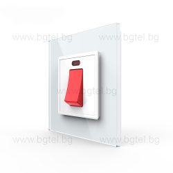   МЕХАНИЧЕН КЛЮЧ ЗА БОЙЛЕР 20А С КРИСТАЛНА РАМКА - БЯЛ - FCMKV20A-2WP+SR-11