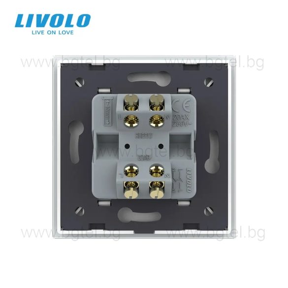 МЕХАНИЧЕН КЛЮЧ ЗА БОЙЛЕР 20А С КРИСТАЛНА РАМКА - БЯЛ - FCMKV20A-2WP+SR-11