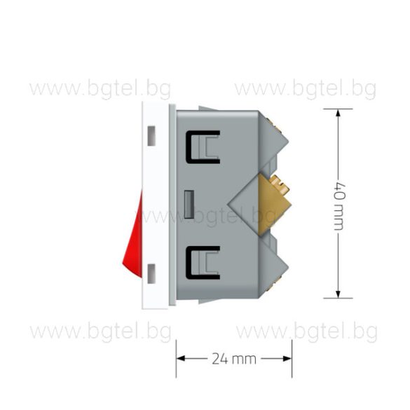 МЕХАНИЗЪМ - МЕХАНИЧЕН КЛЮЧ ЗА БОЙЛЕР 20А - БЯЛ - FCMKV20A-2WP