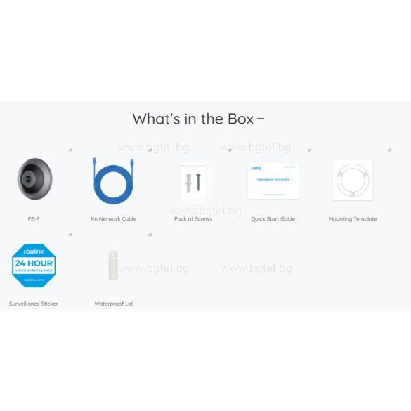 FE-W 6MP 360° WiFi Панорамна Fisheye камера с вградена сирена, SD карта и микрофон