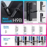 ТТLock електронна “смарт” брава с RFID чипове (карти), ПИН код за офиси, домове и AIRBNB имоти - H9A