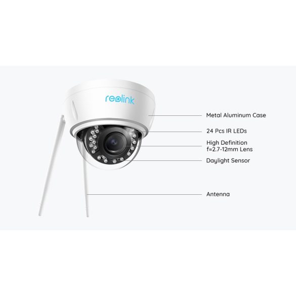 5MP ДВУБАНДОВА (2.4/5GHZ) БЕЗЖИЧНА КУПОЛНА IP КАМЕРА ЗА ВИДЕОНАБЛЮДЕНИЕ С 4Х ОПТИЧЕН ZOOM REOLINK RLC-422W