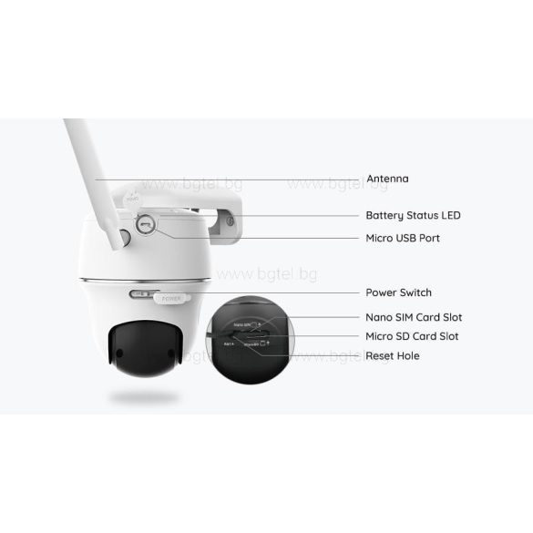 REOLINK GO PT PLUS - 4MP 4G Въртяща се (PT) IP Камера в комплект със соларен панел