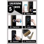 TTLock СМАРТ БРАВА ЗА ДЪРВЕНИ ИЛИ МЕТАЛНИ ВРАТИ