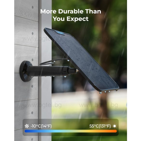 СЛЪНЧЕВ ПАНЕЛ 2 ЗА КАМЕРИ С БАТЕРИИ - ЧЕРЕН