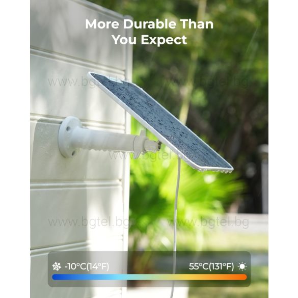 СЛЪНЧЕВ ПАНЕЛ 2 ЗА КАМЕРИ С БАТЕРИИ - БЯЛ