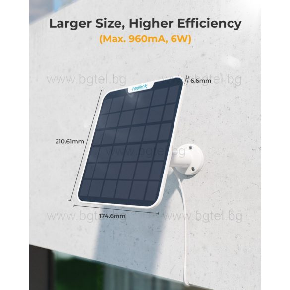 Solar Panel 3 - СЛЪНЧЕВ ПАНЕЛ 2 ЗА КАМЕРИ С БАТЕРИИ (12W) - БЯЛ