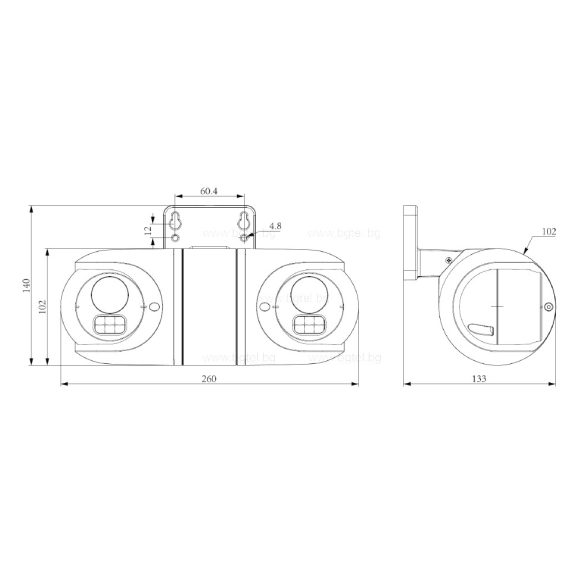 TC-C32RN - Dual 2MP Fixed IR Bullet Camera