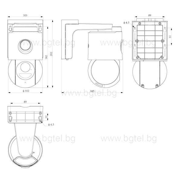 TC-H363U - 6MP Fixed Color Maker 4G PT Camera
