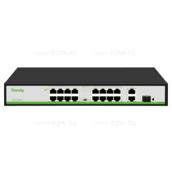   TC-P3S019 19 портов PoE суич (16*10/100M POE ports + 2* 1000M Ethernet Uplink ports +1*1000M SFP Port)