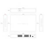 TC-P3S019 19 портов PoE суич (16*10/100M POE ports + 2* 1000M Ethernet Uplink ports +1*1000M SFP Port)