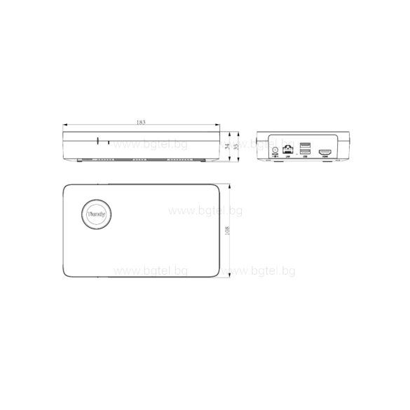 TC-R3105 - 5  канален NVR H.265 1HDD компактен размер
