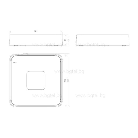 TC-R3105 - 5 канален PoE NVR H.265 1HDD 5ch PSE