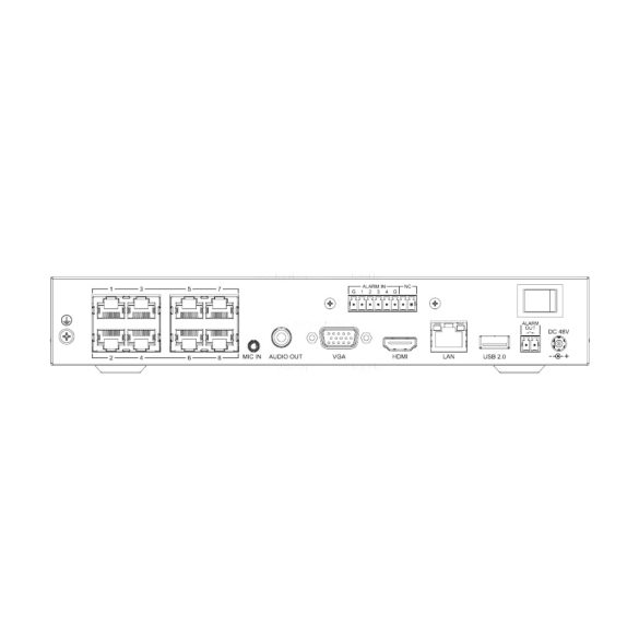 TC-R3110 - 10 канален  PoE NVR - H.265 1HDD 10ch