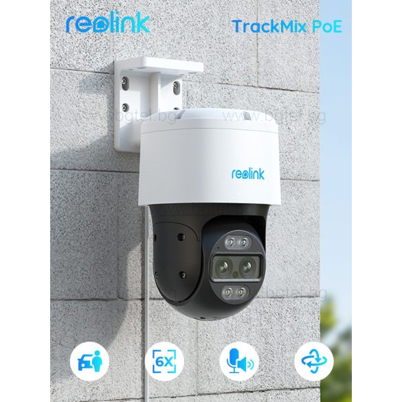TrackMix P760 / TrackMIX PoE - 4K (8MP) PoE панорамна (DUAL Lens) PTZ IP камера
