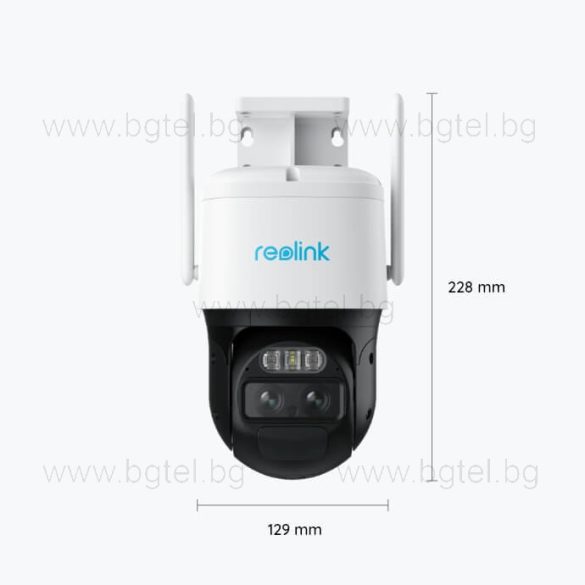 TrackMIX - 2К (4MP) Безжична WIFI панорамна (DUAL Lens) PTZ IP камера с батерия