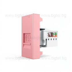   Механизъм единична компютърна розетка 1/2 - РОЗОВ - LIVOLO VL-C7-1C-17