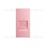 Механизъм единична компютърна розетка 1/2 - РОЗОВ - LIVOLO VL-C7-1C-17