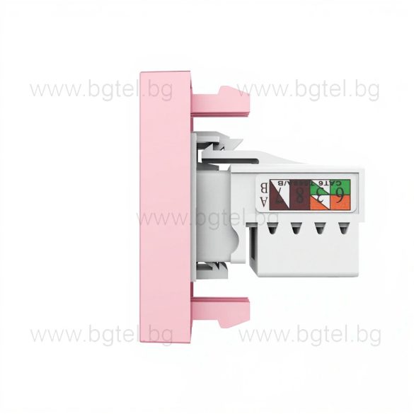 Механизъм единична компютърна розетка 1/2 - РОЗОВ - LIVOLO VL-C7-1C-17