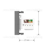 Механизъм единична компютърна розетка 1/2 - РОЗОВ - LIVOLO VL-C7-1C-17