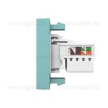 Механизъм единична компютърна розетка 1/2 - ЗЕЛЕН - LIVOLO VL-C7-1C-18