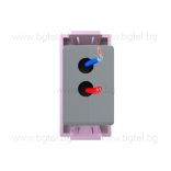 МЕХАНИЗЪМ ЕДИНИЧЕН USB МОДУЛ 1/2 -  РОЗОВ - LIVOLO VL-C7-1USB-17