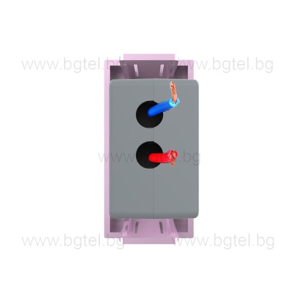 МЕХАНИЗЪМ ЕДИНИЧЕН USB МОДУЛ 1/2 -  РОЗОВ - LIVOLO VL-C7-1USB-17