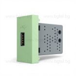 МЕХАНИЗЪМ ЕДИНИЧЕН USB МОДУЛ 1/2 - ЗЕЛЕН - LIVOLO VL-C7-1USB-18