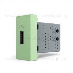   МЕХАНИЗЪМ ЕДИНИЧЕН USB МОДУЛ 1/2 - ЗЕЛЕН - LIVOLO VL-C7-1USB-18