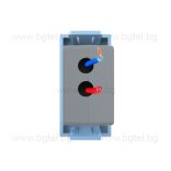 МЕХАНИЗЪМ ЕДИНИЧЕН USB МОДУЛ 1/2 - СИН - LIVOLO VL-C7-1USB-19