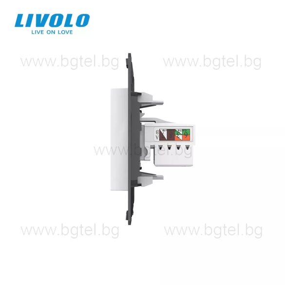 Механизъм Телевизия и Компютърна розетка - БЯЛ - LIVOLO VL-C7-1VC-11
