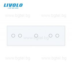   LIVOLO КРИСТАЛЕН ПАНЕЛ ЗА ЕДИН ДВОЕН ЕДИН ЕДИНИЧЕН И ЕДИН ДВОЕН СЕНЗОРНИ КЛЮЧА 2+1+2 - БЯЛ - VL-C7-C2/C1/C2-11