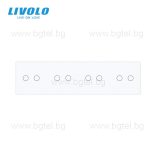 LIVOLO КРИСТАЛЕН ПАНЕЛ ЗА ЧЕТИРИ ДВОЙНИ СЕНЗОРНИ КЛЮЧА 2+2+2+2 - БЯЛ - VL-C7-C2/C2/C2/C2-11