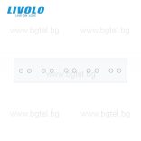 LIVOLO КРИСТАЛЕН ПАНЕЛ ЗА ПЕТ ДВОЙНИ СЕНЗОРНИ КЛЮЧА 2+2+2+2+2 - БЯЛ - VL-C7-C2/C2/C2/C2/C2-11