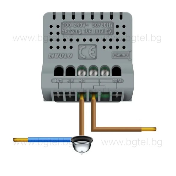 Сензорен механизъм за единичен ключ бутон LIVOLO VL-C7-C701B/VL-FC1B-2GSVM