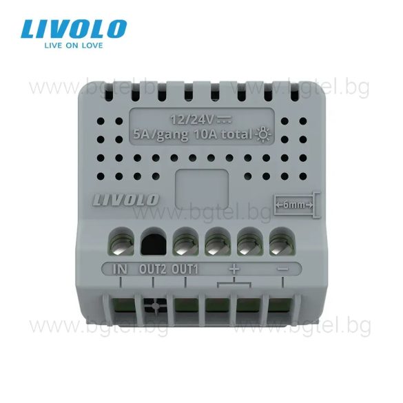 Механизъм за единичен бутон със сух контакт захранване 12/24V LIVOLO VL-C7-C701CH