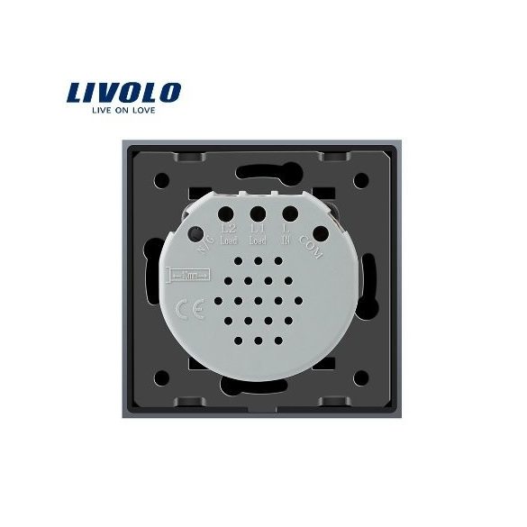 LIVOLO СЕНЗОРЕН КЛЮЧ ДИМЕР С КРИСТАЛЕН ПАНЕЛ ЧЕРЕН VL-C7-C701D+C1-12