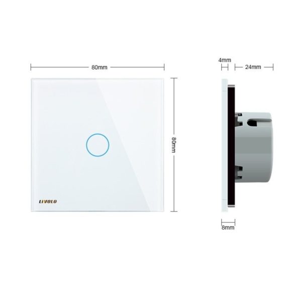 LIVOLO СЕНЗОРЕН КЛЮЧ ДИМЕР С КРИСТАЛЕН ПАНЕЛ ЗЛАТЕН VL-C7-C701D+C1-13